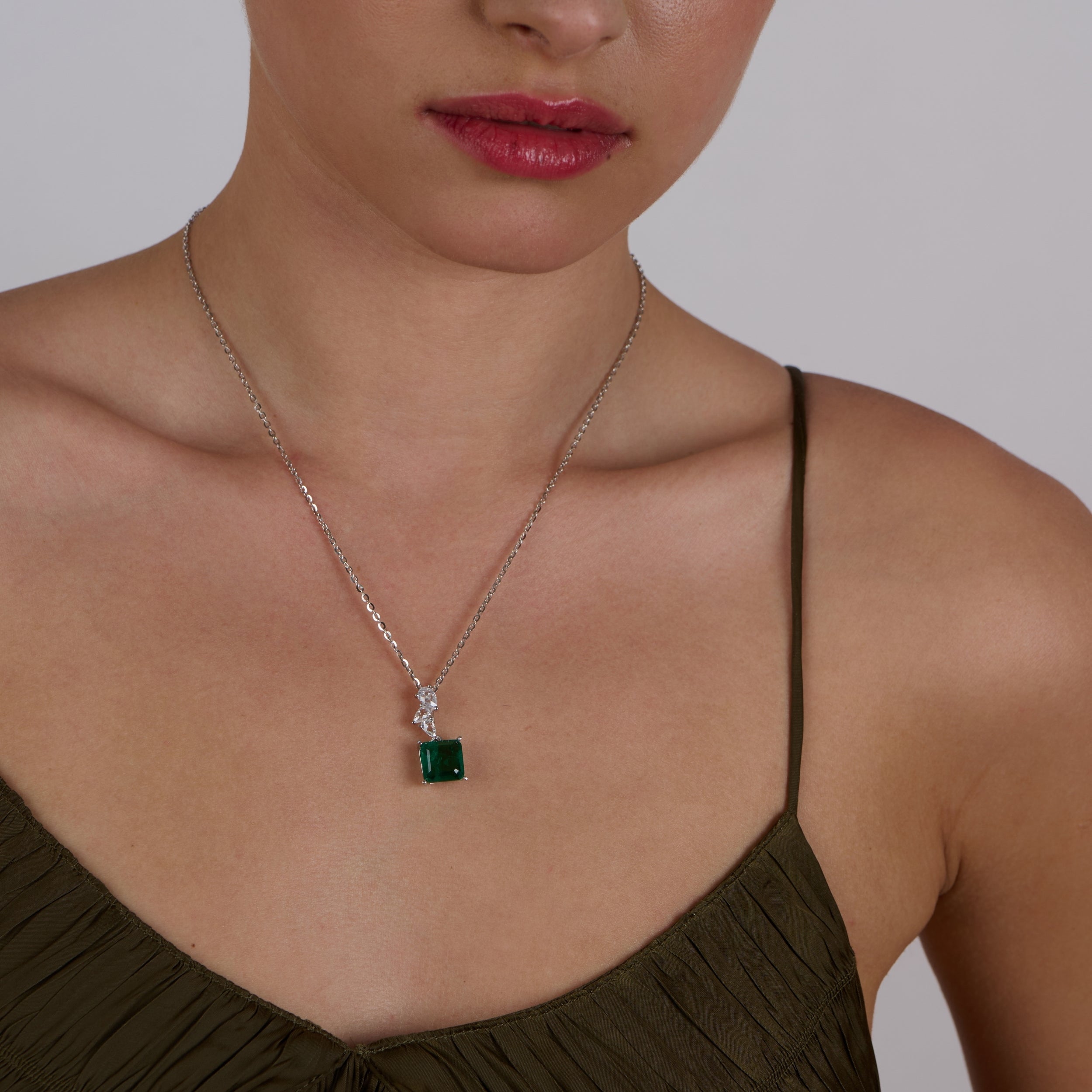 Royal Green Drop Necklace