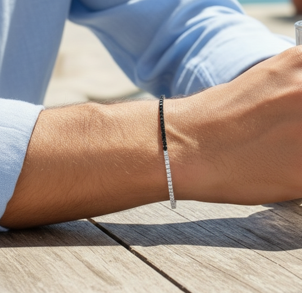 Yin Yang Tennis Bracelet