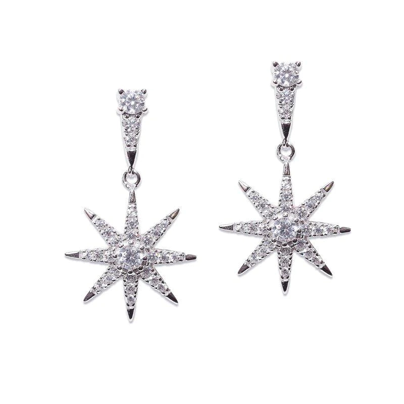 Pole Star Earrings Silver