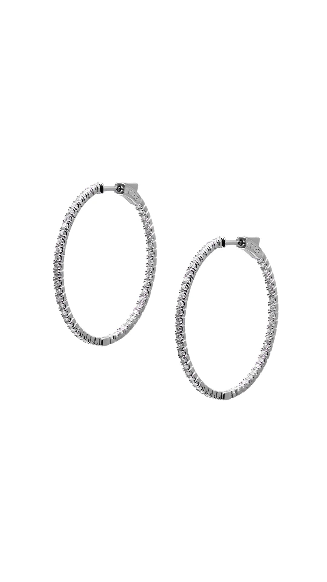 Glow Up Silver Hoops Medium Size - ARTSY SILVER