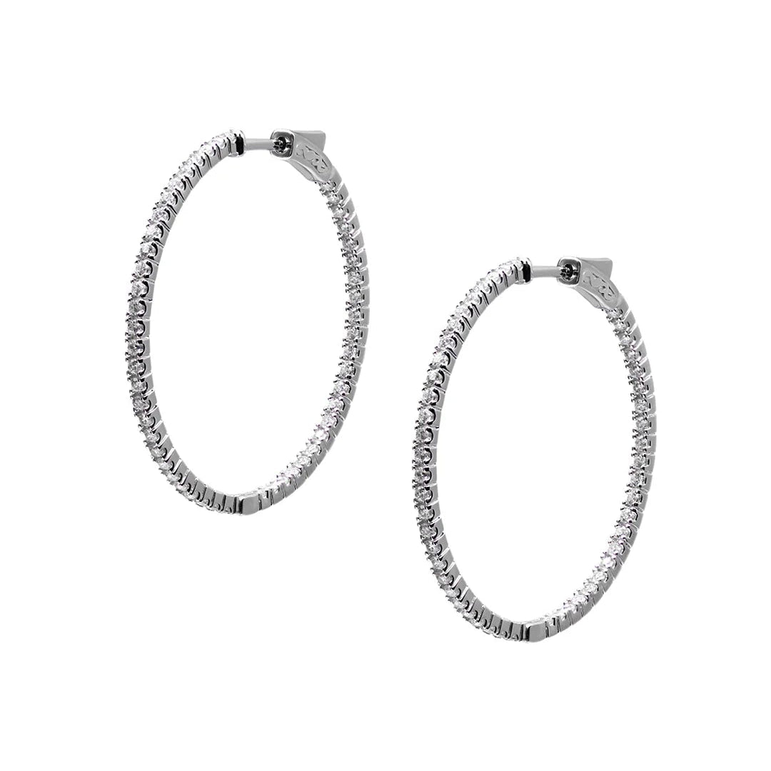 Glow Up Silver Hoops Medium Size - ARTSY SILVER