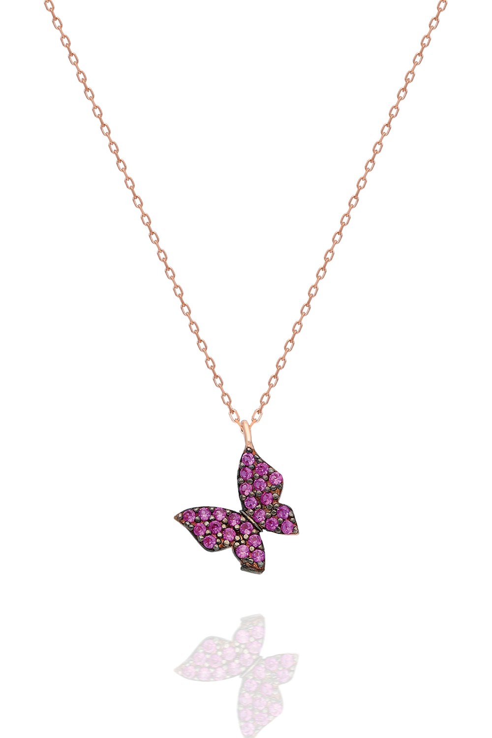 Small Purple Butterfly Necklace