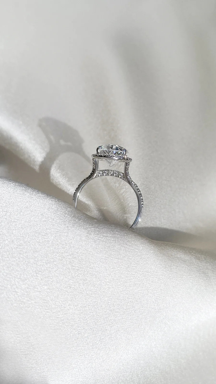 Solitaire White Zircon Ring - ARTSY SILVER