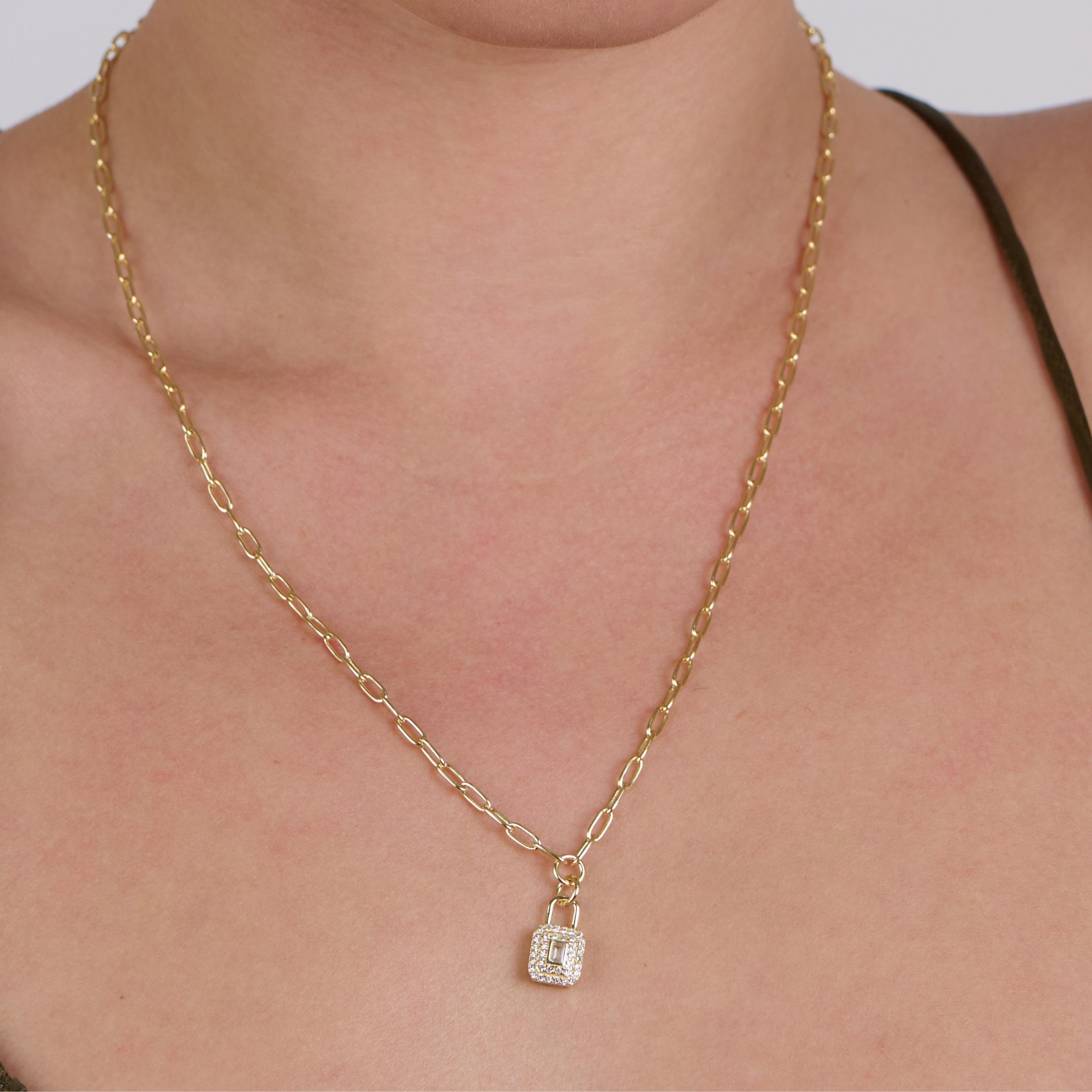 Squared Lock Necklace