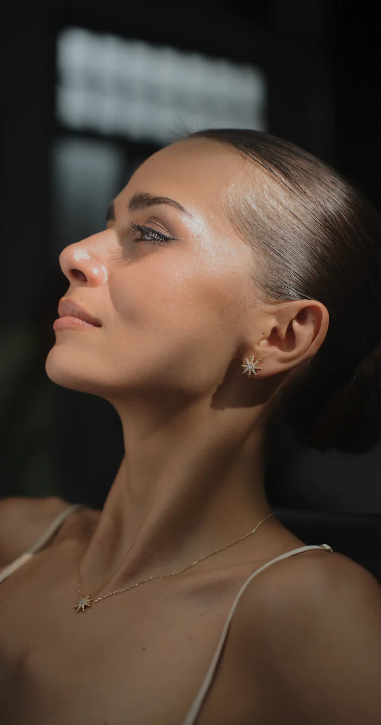 Starlet Gold Plated Necklace And Earrings Set