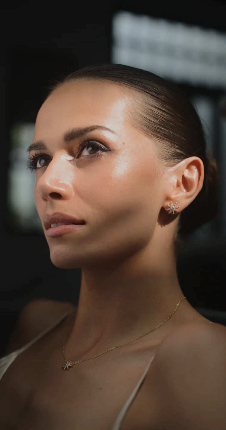 Starlet Gold Plated Necklace And Earrings Set