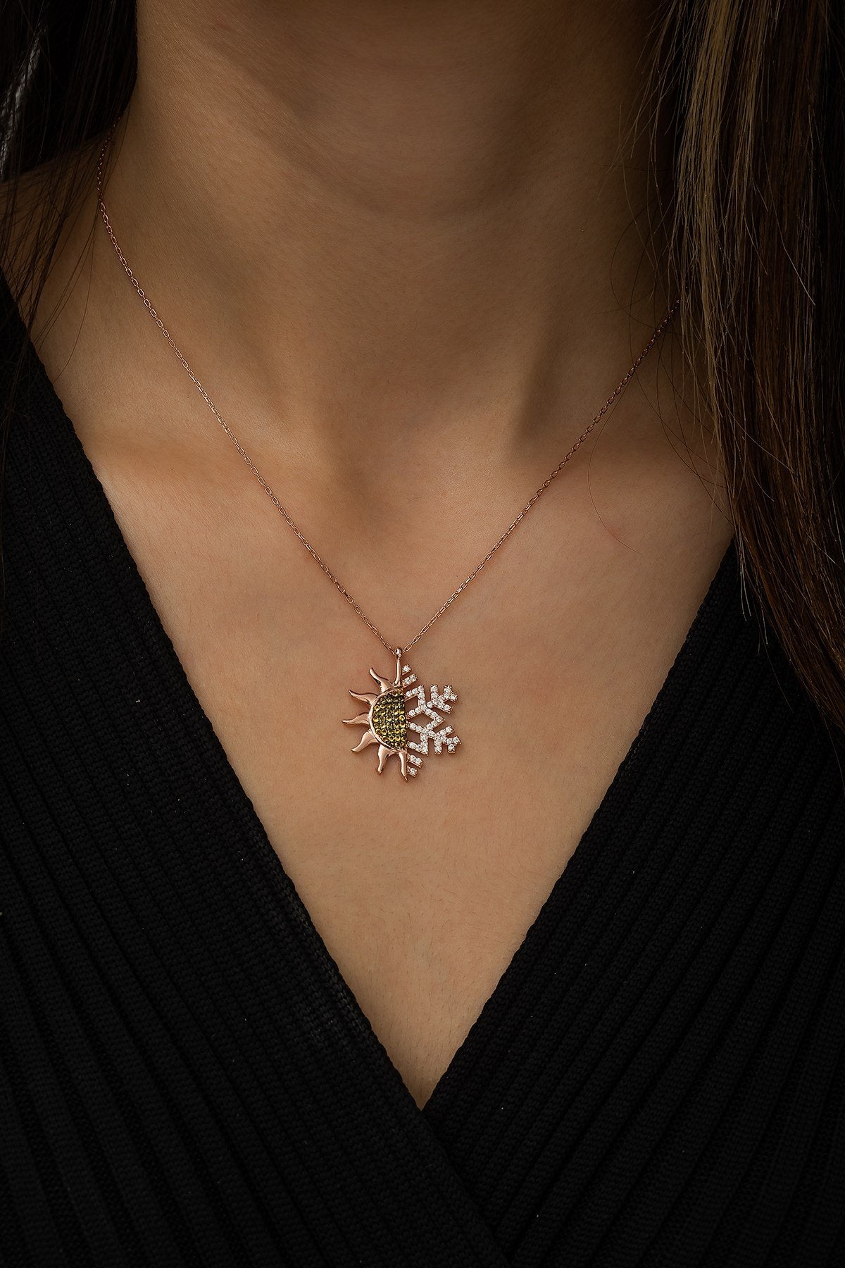 Sun Snowflake Necklace