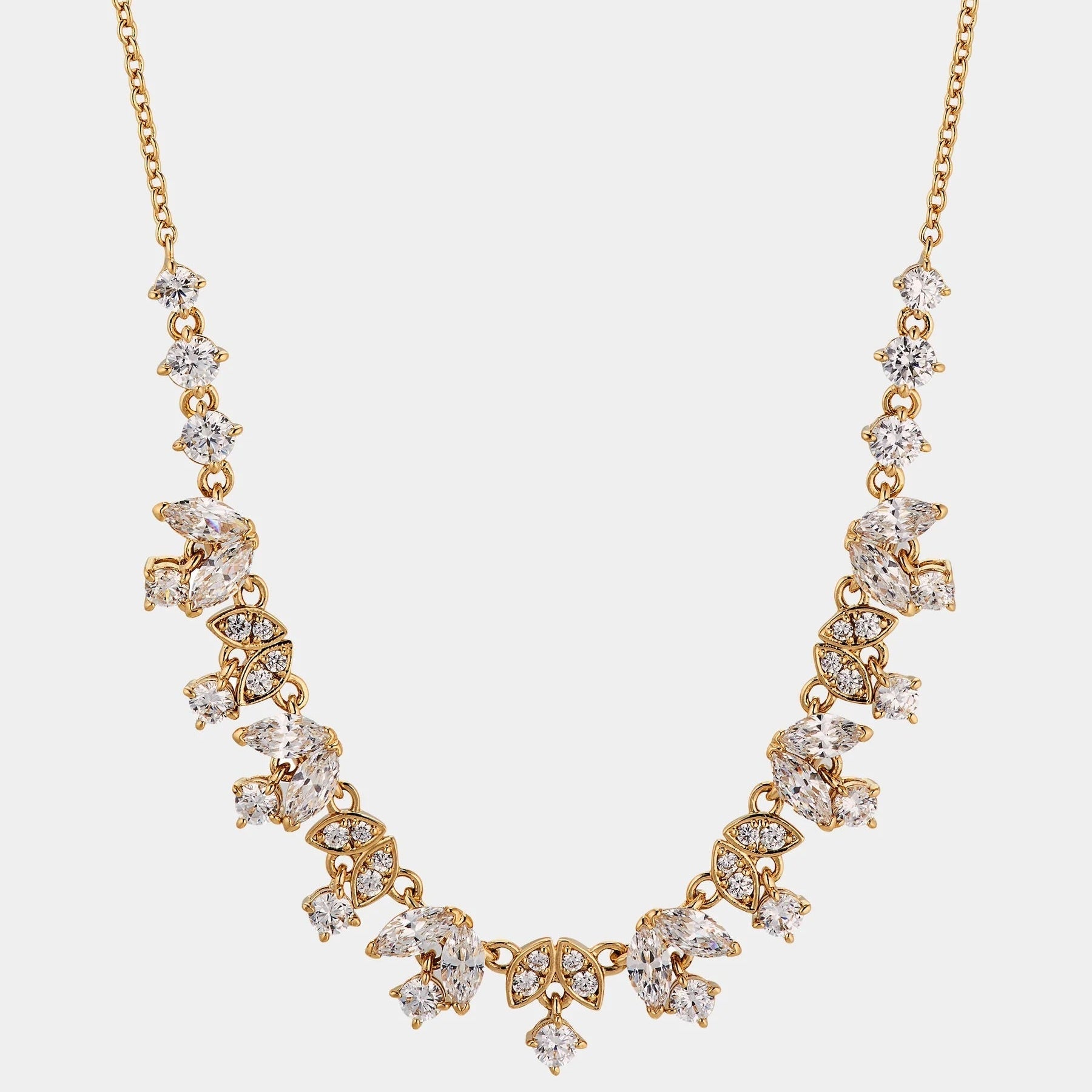 Zircon Tulip Collar Necklace