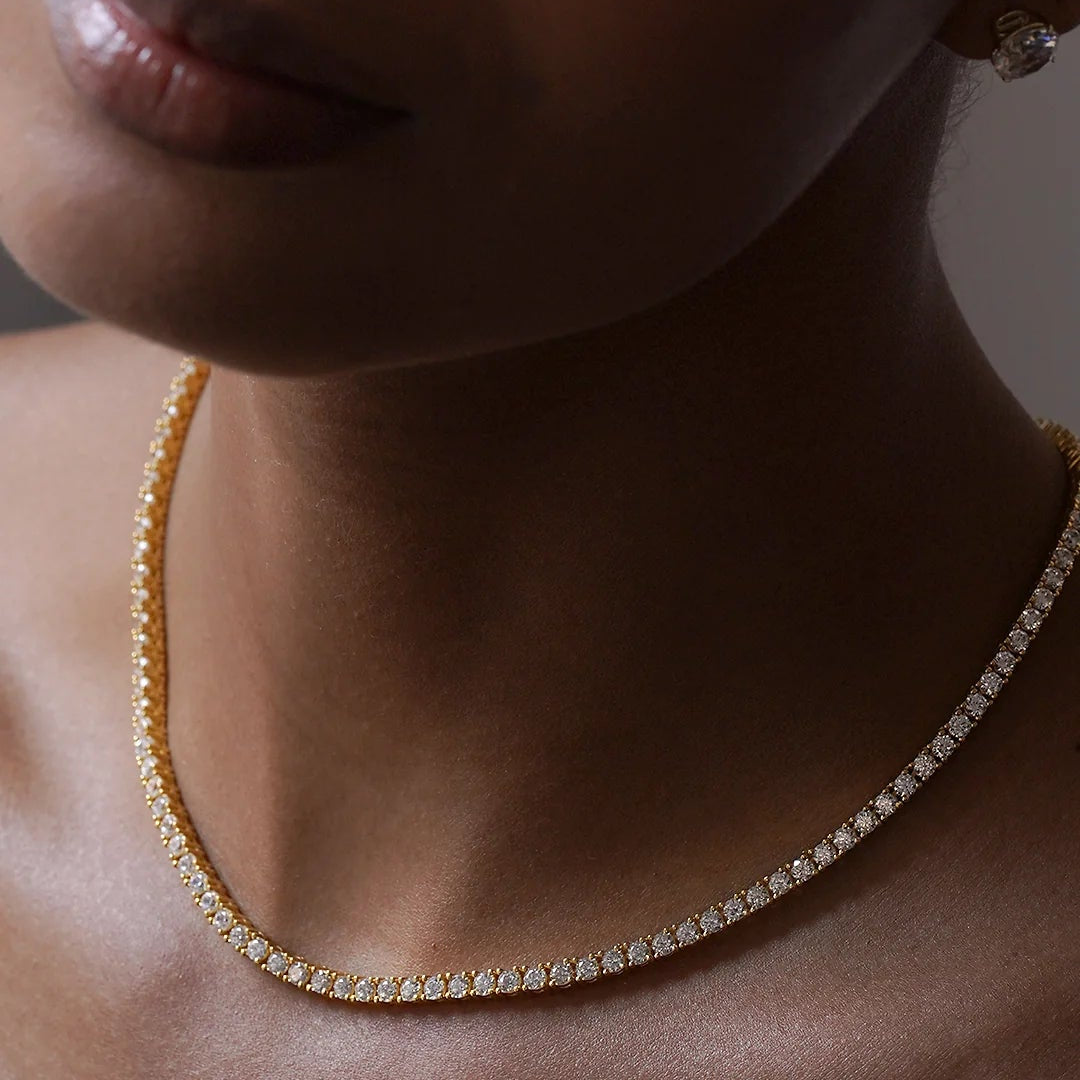 Art Of Dazzle Necklace And Earrings Set - ARTSY SILVER