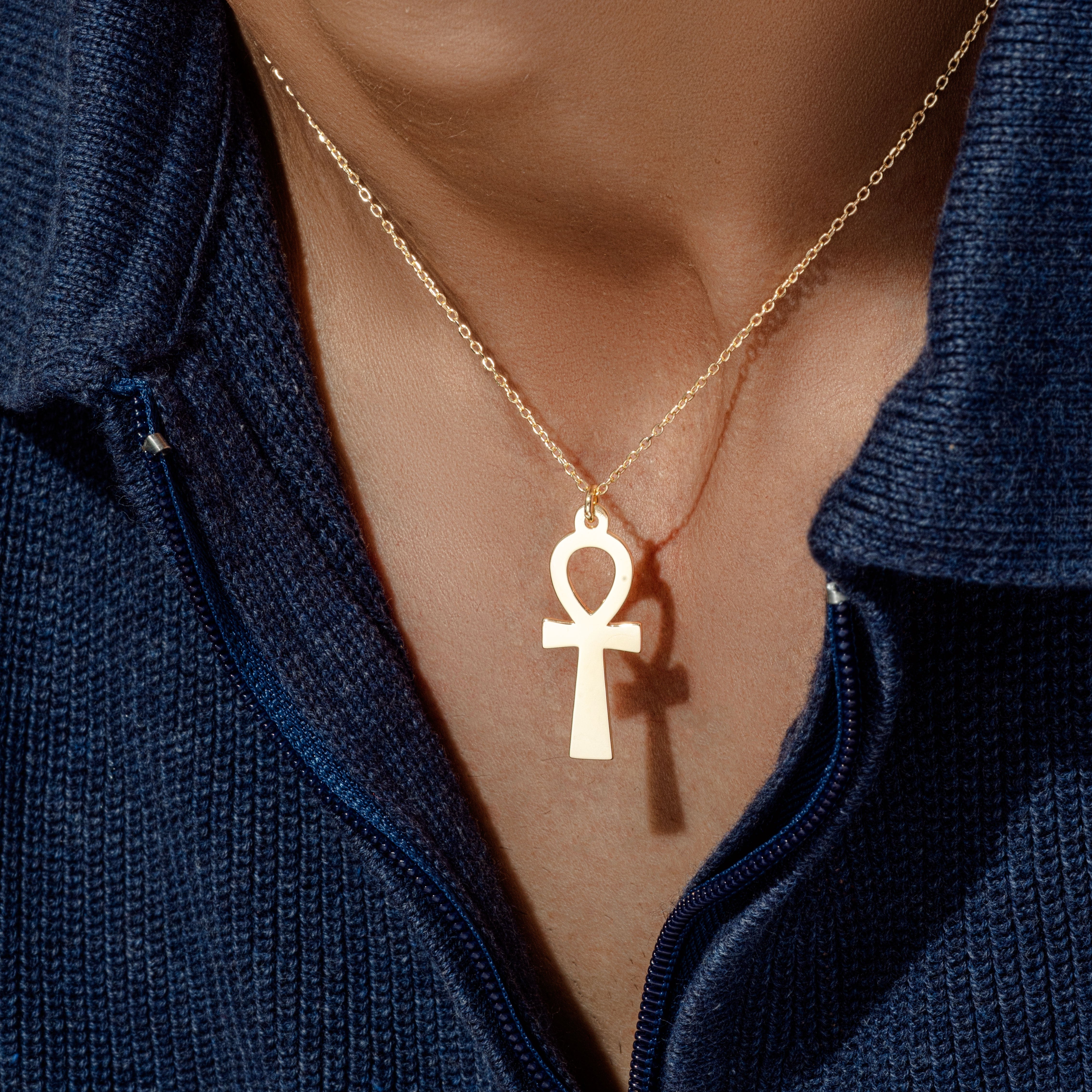 The Good Luck Ankh Men Necklace - ARTSY SILVER