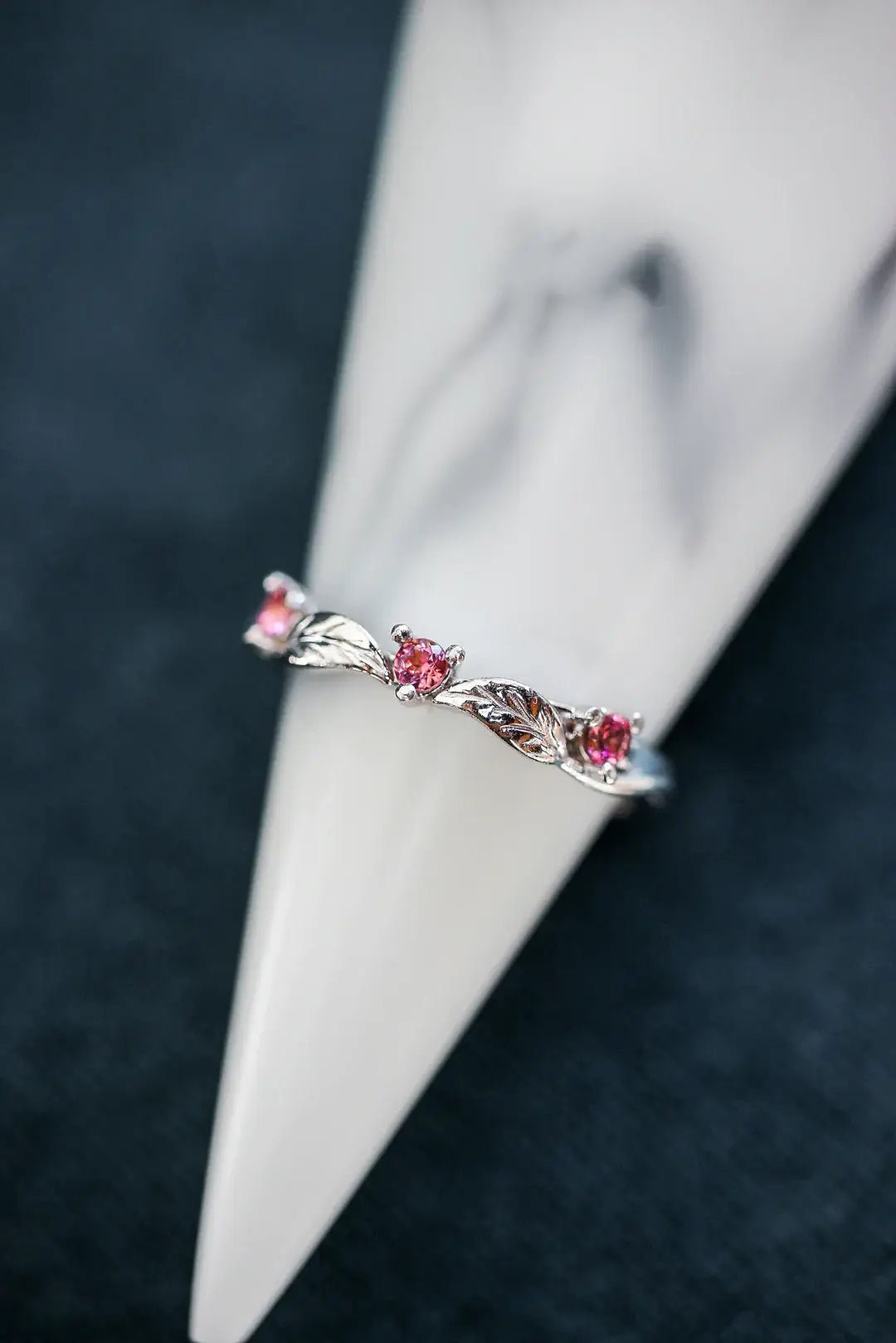 My Only One Pink Stones Ring - ARTSY SILVER