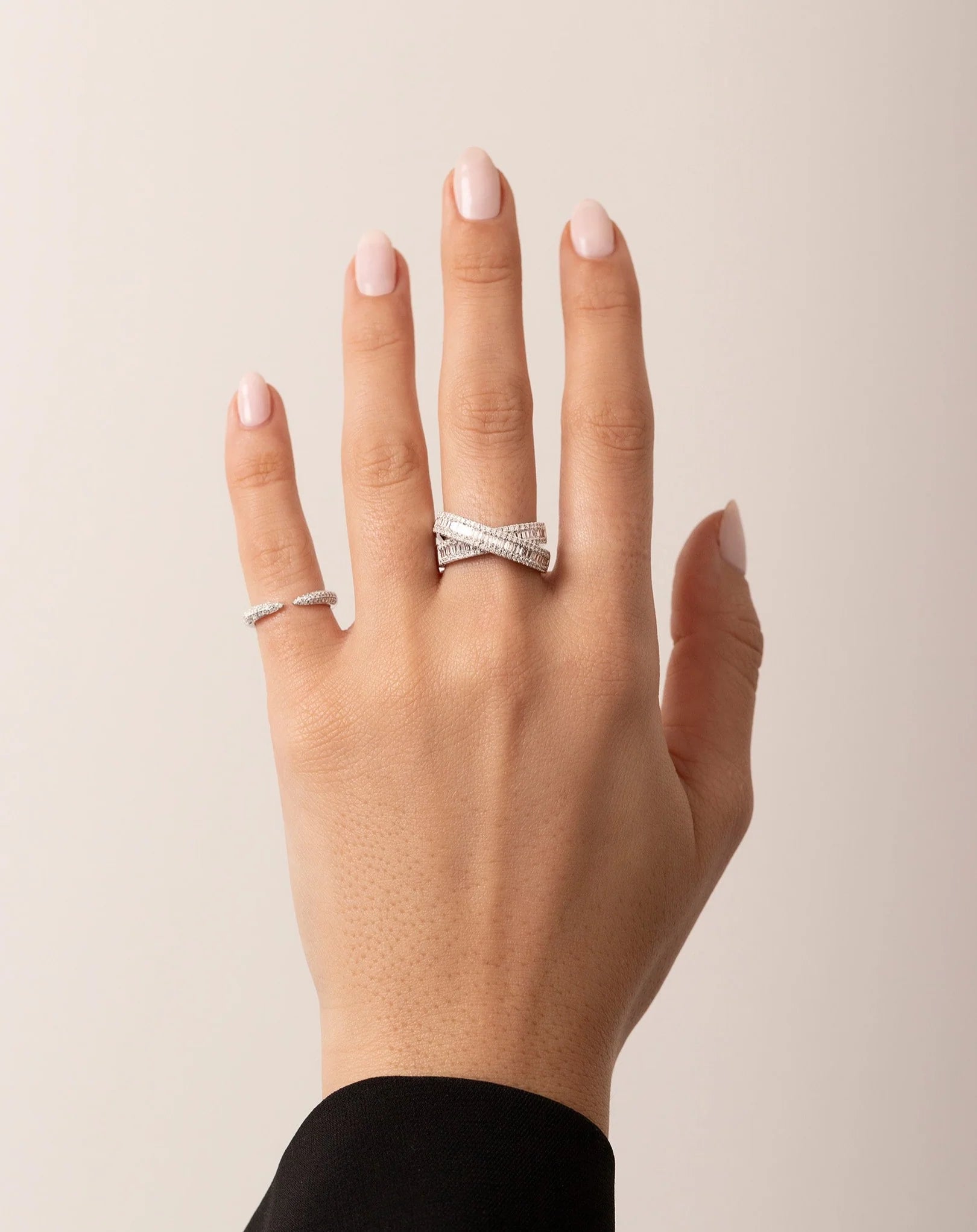 Triple Row Claw Silver Ring - ARTSY SILVER