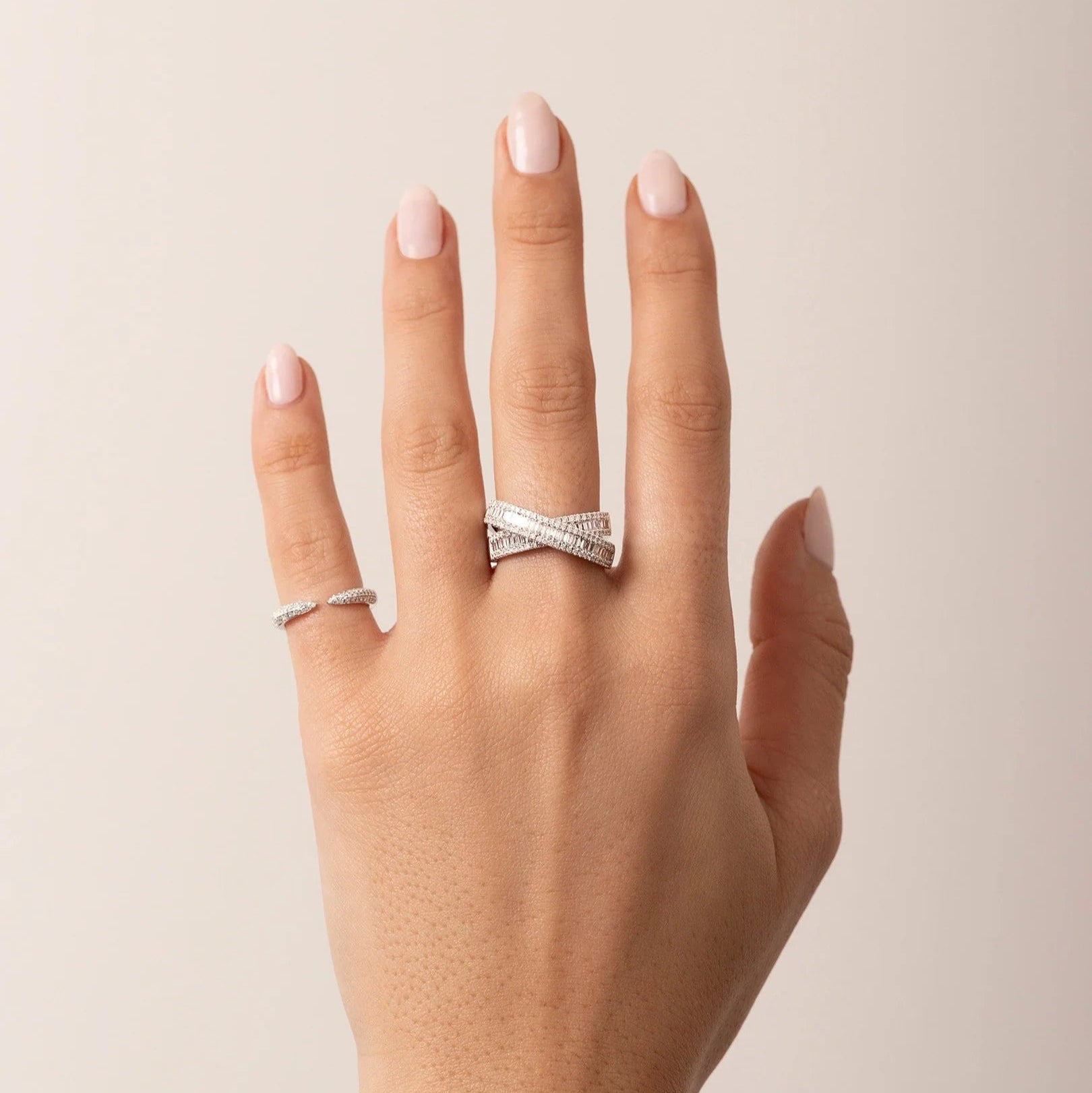 Triple Row Claw Silver Ring - ARTSY SILVER