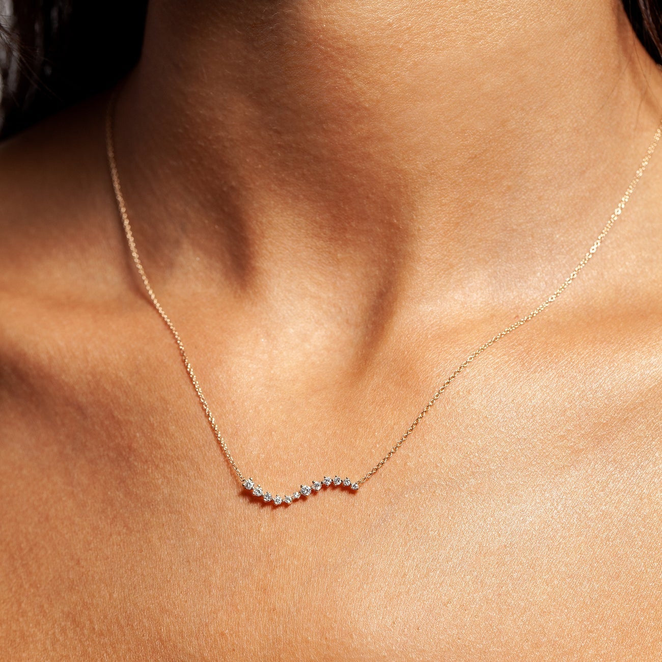 Lowa White Zircon Necklace - ARTSY SILVER