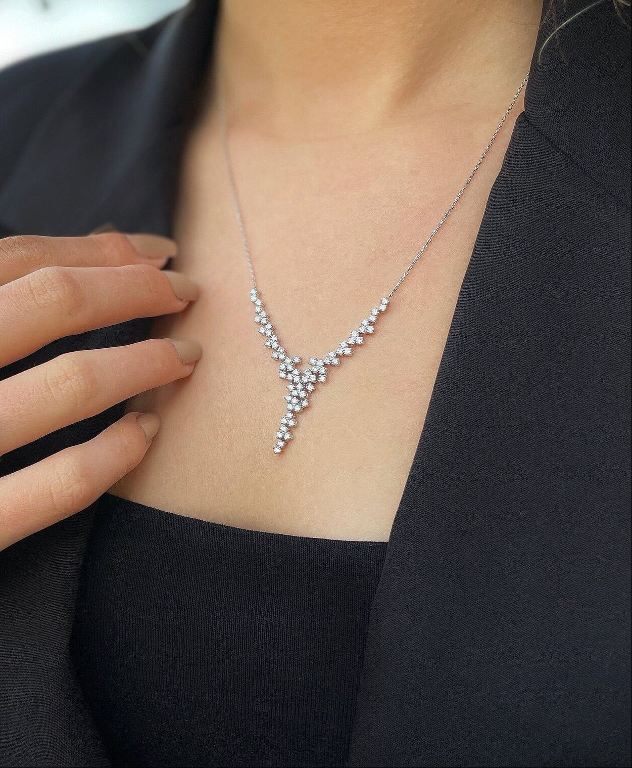 Dakota Y Silver Necklace - ARTSY SILVER