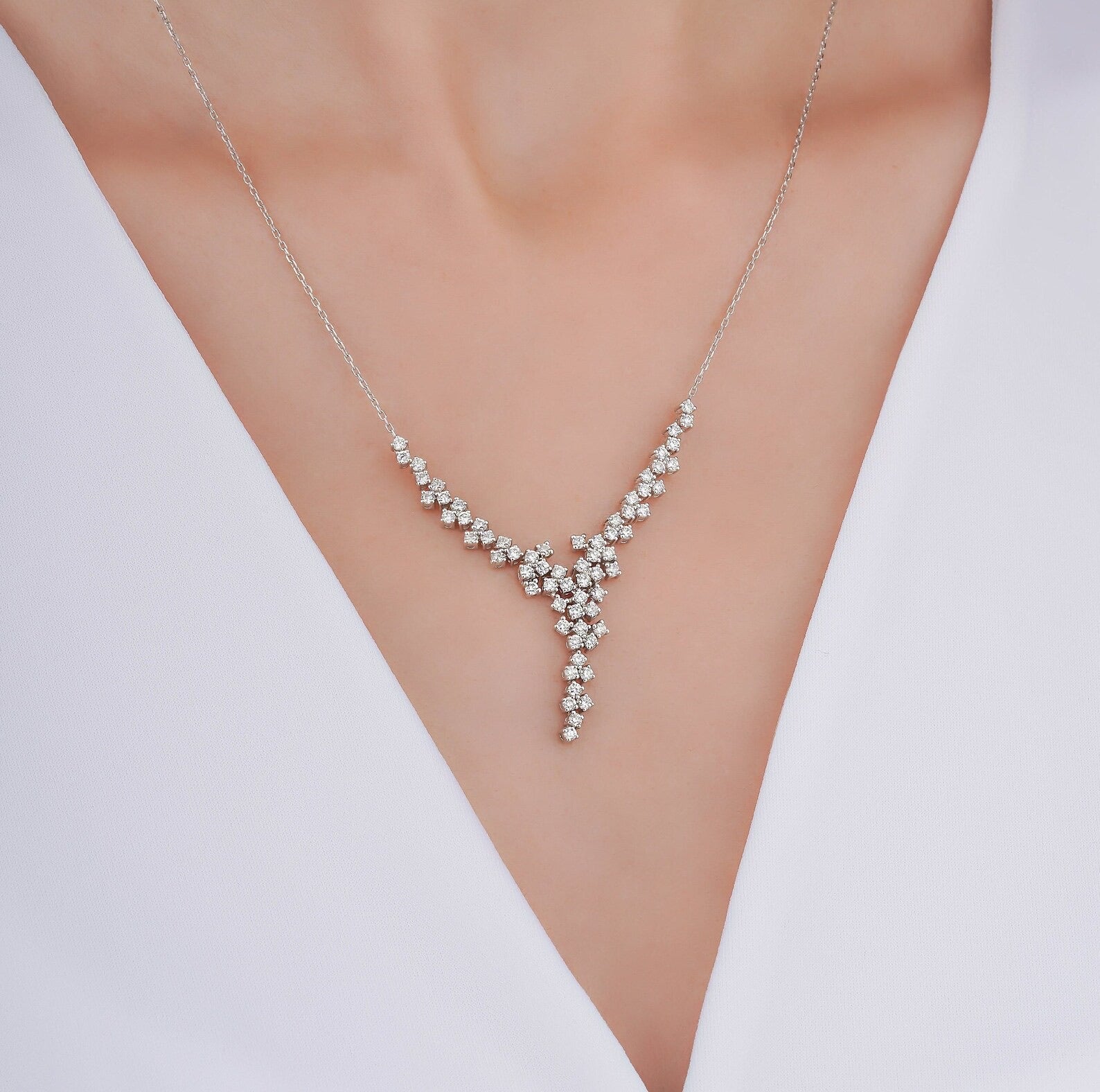 Dakota Y Silver Necklace - ARTSY SILVER