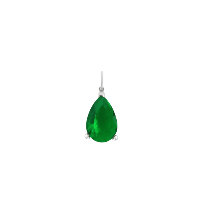 Yoda Green Pear Pendant - ARTSY SILVER