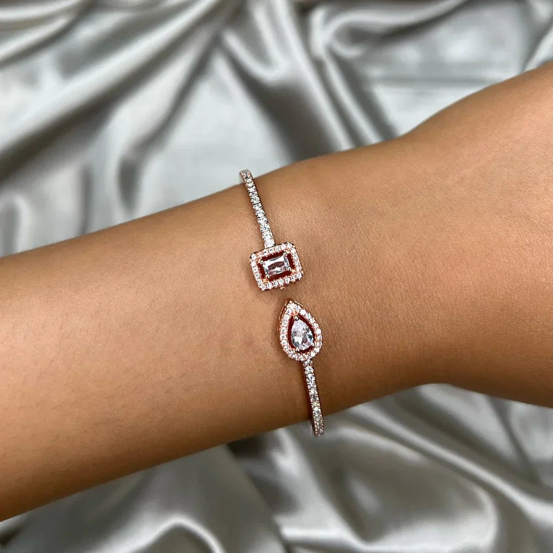 Your Luxe Pick Zircon Bangle - ARTSY SILVER