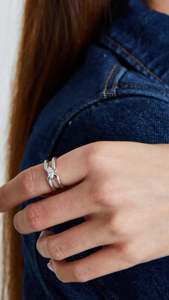 Your Timeless Zircon Gem Silver Ring