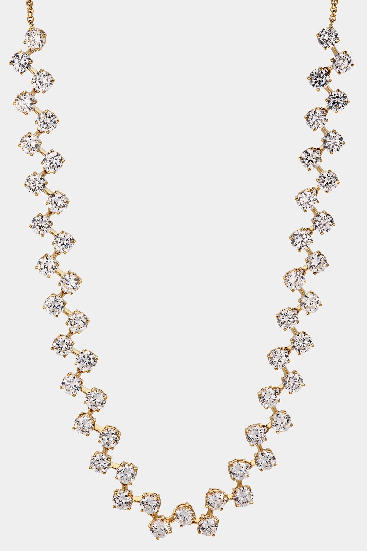 Wavy Adjustable Zircon Choker