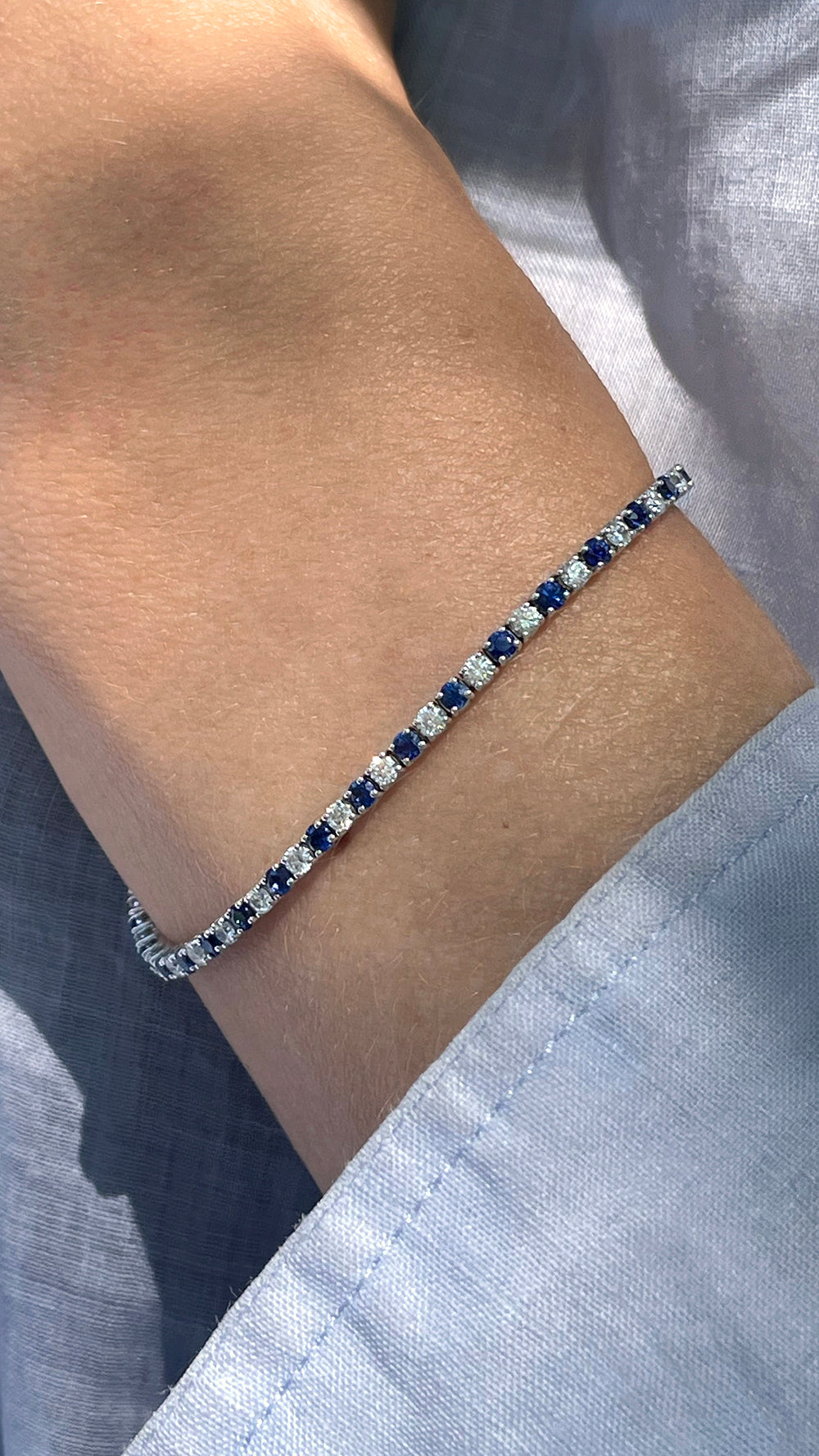 Midnight Sapphire Tennis Bracelet