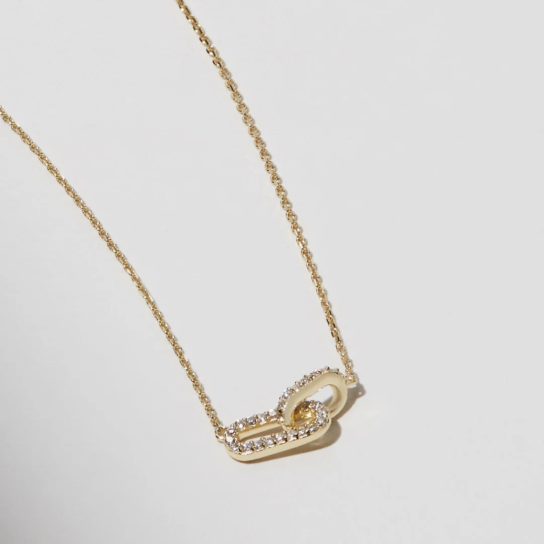 Encrusted Double Link Necklace