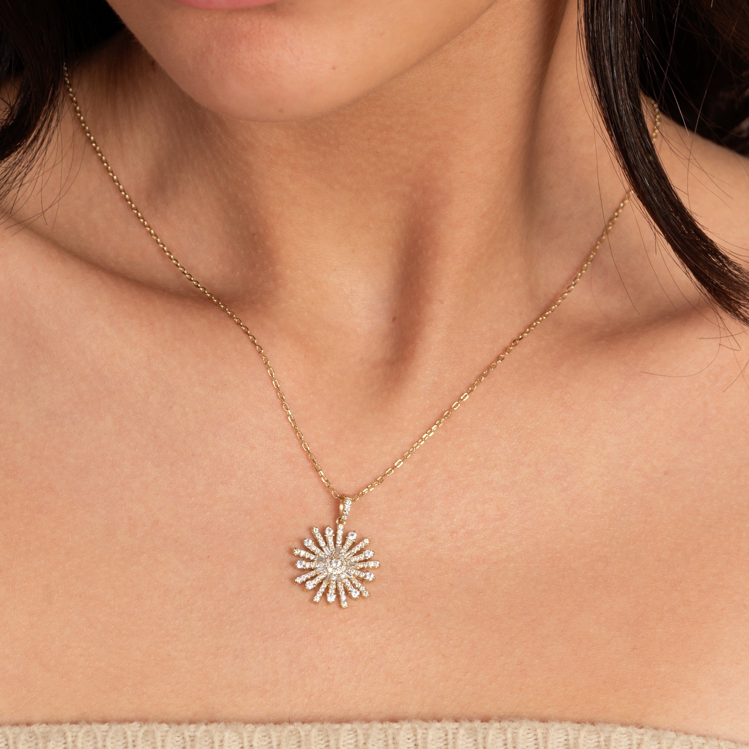 <tc>قلادة Zirconia Starburst</tc>