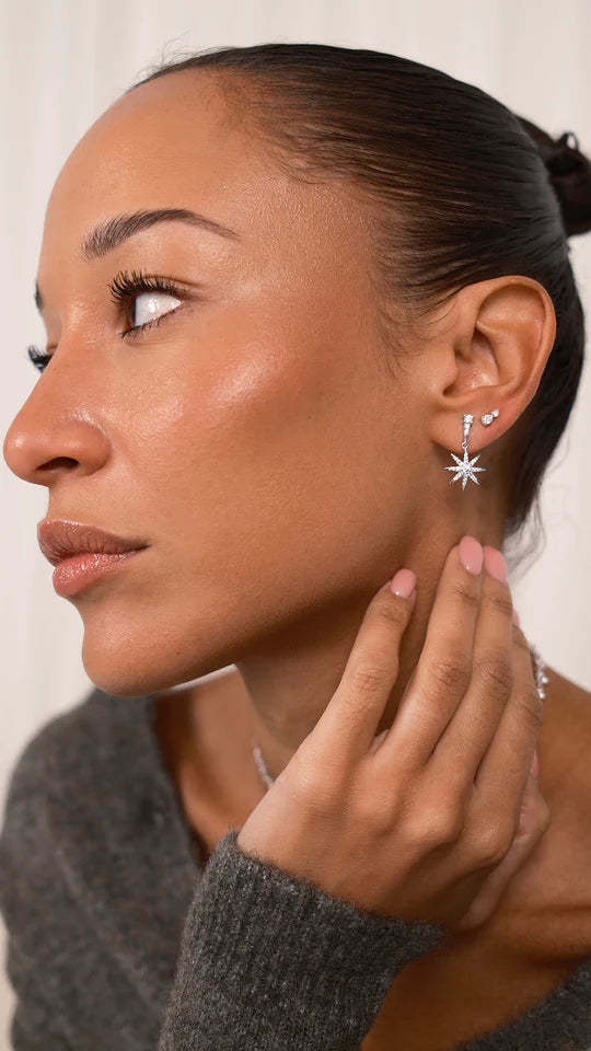 Daphne Pole Star Silver Earrings