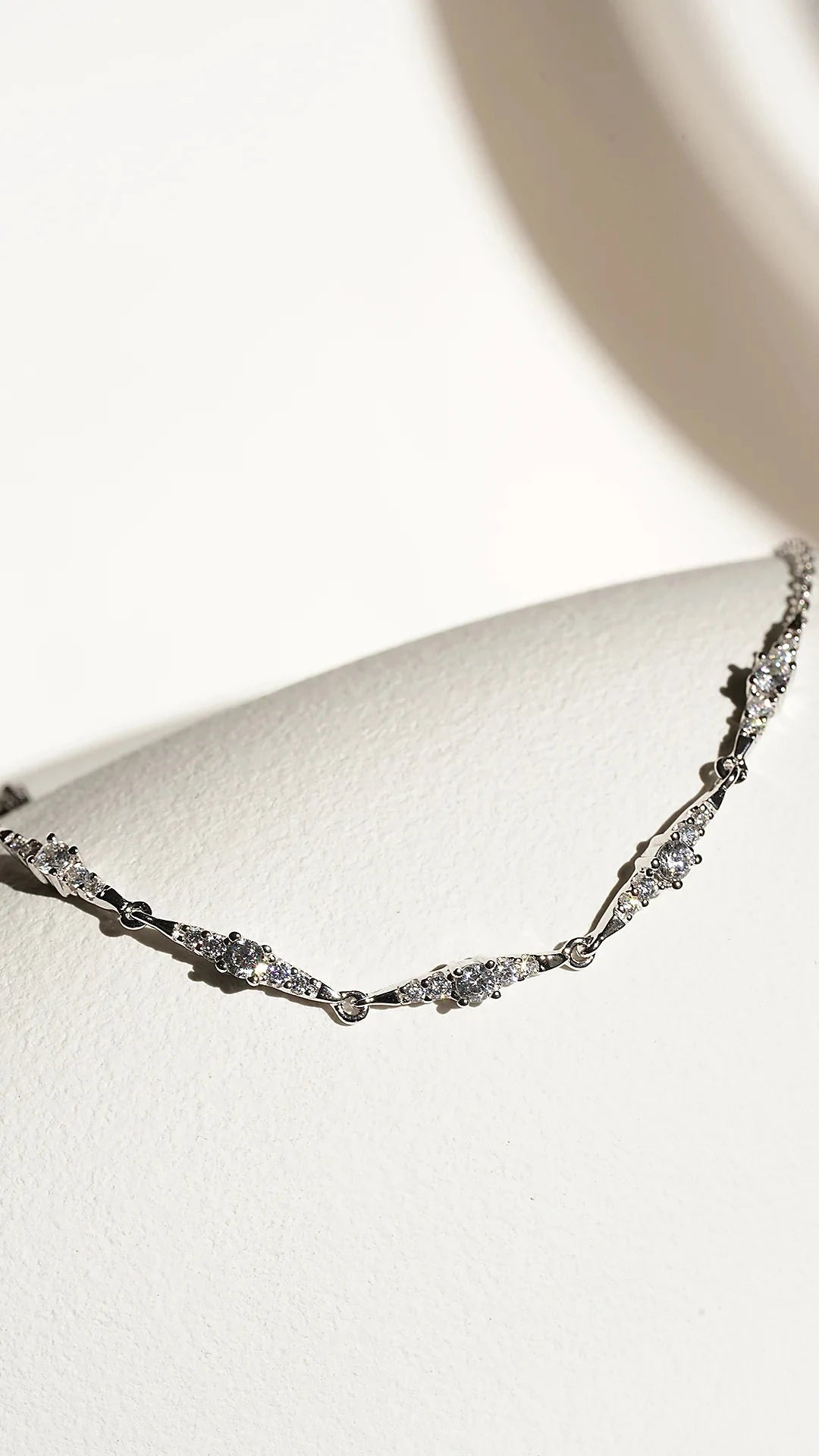 After Party Zircon Adjustable Bracelet - ARTSY SILVER
