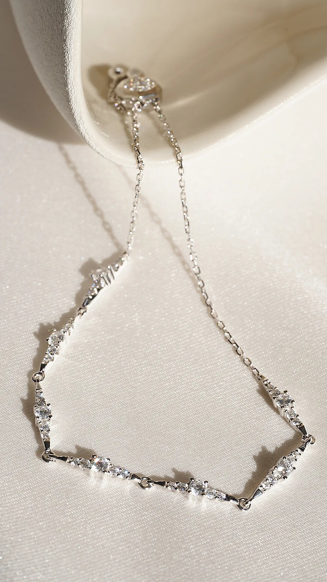 After Party Zircon Adjustable Bracelet - ARTSY SILVER