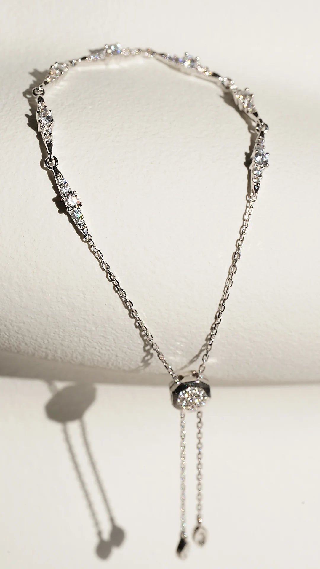 After Party Zircon Adjustable Bracelet - ARTSY SILVER