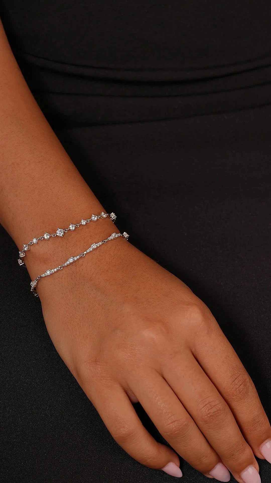 After Party Zircon Adjustable Bracelet - ARTSY SILVER