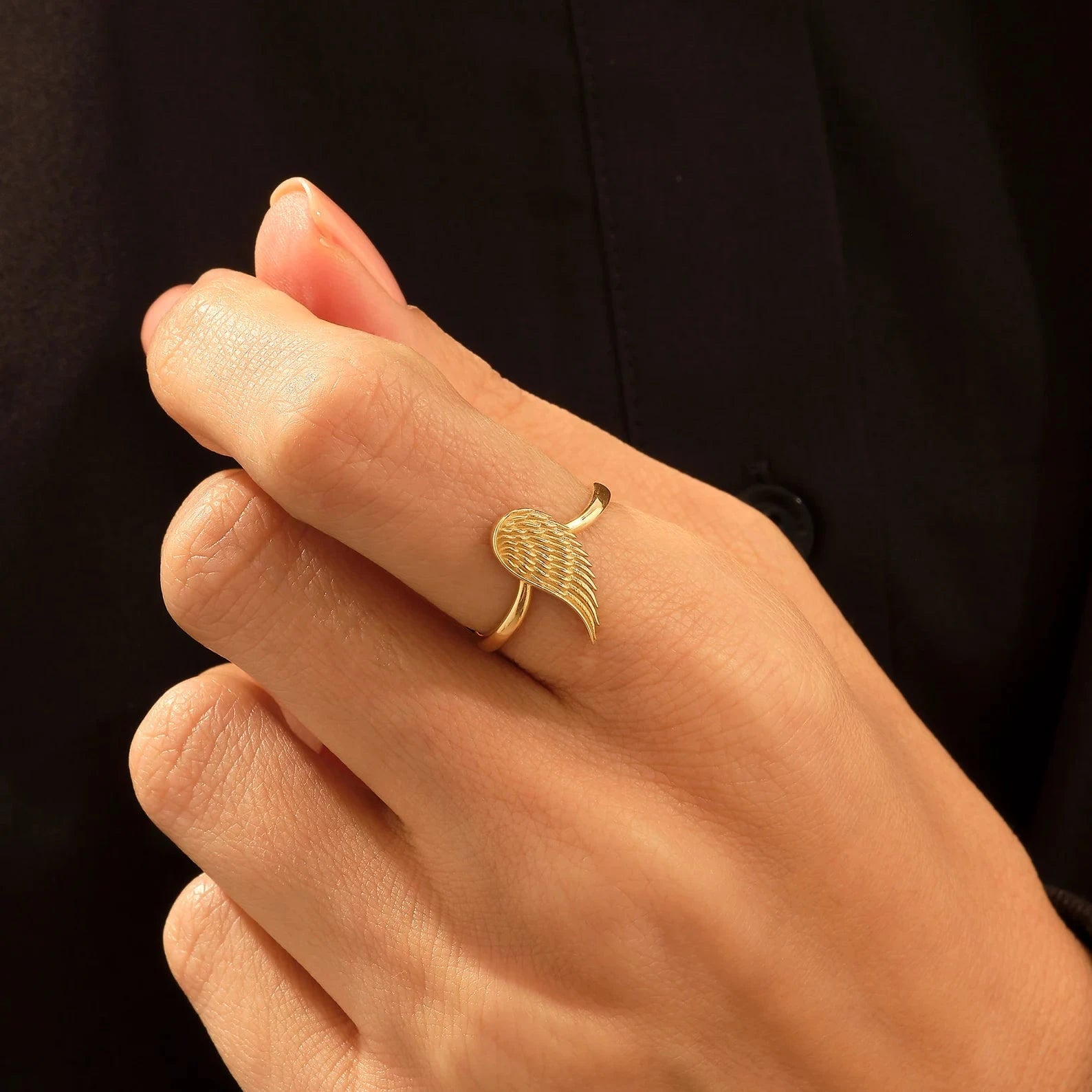 Angel Wing Ring - ARTSY SILVER