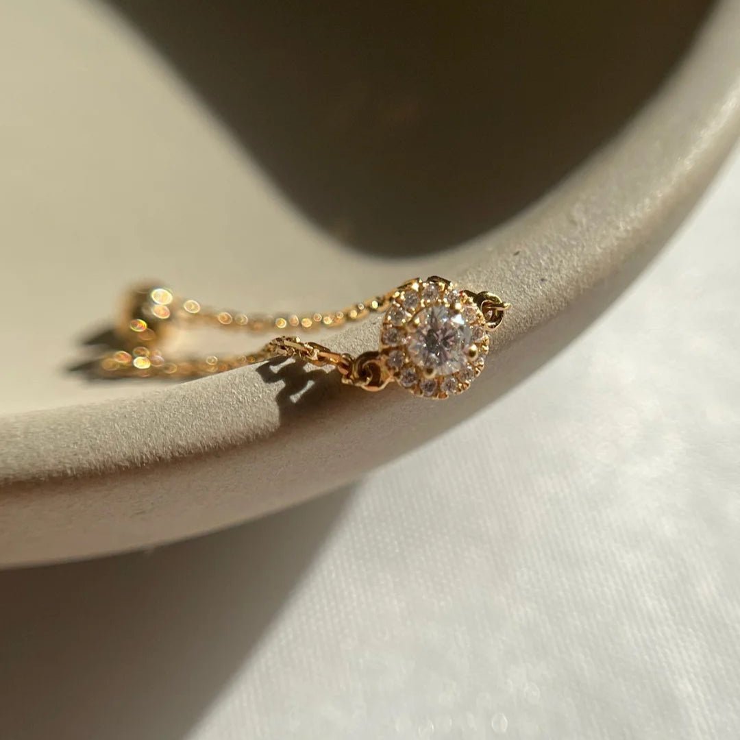 Angelic Aura Chain Adjustable Ring - ARTSY SILVER