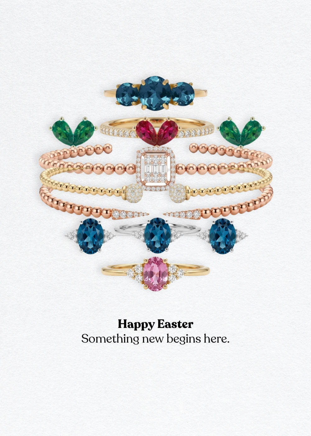 Happy Easter New - ARTSY SILVER