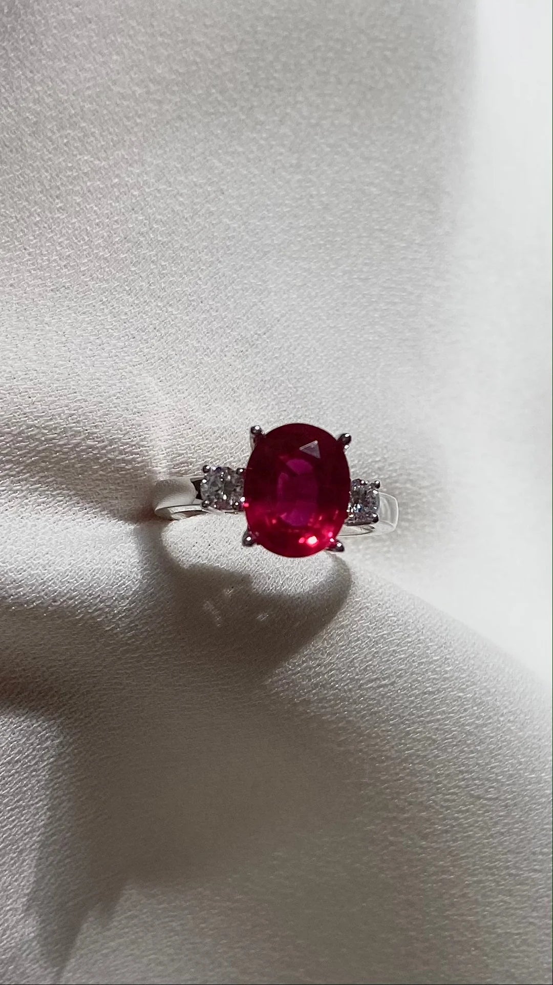 Beating Heart Ruby Promise Ring