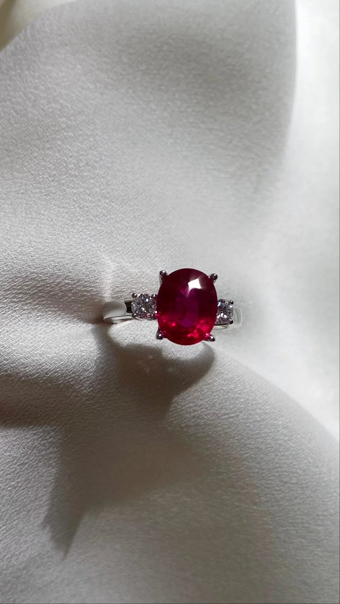 Beating Heart Ruby Promise Ring