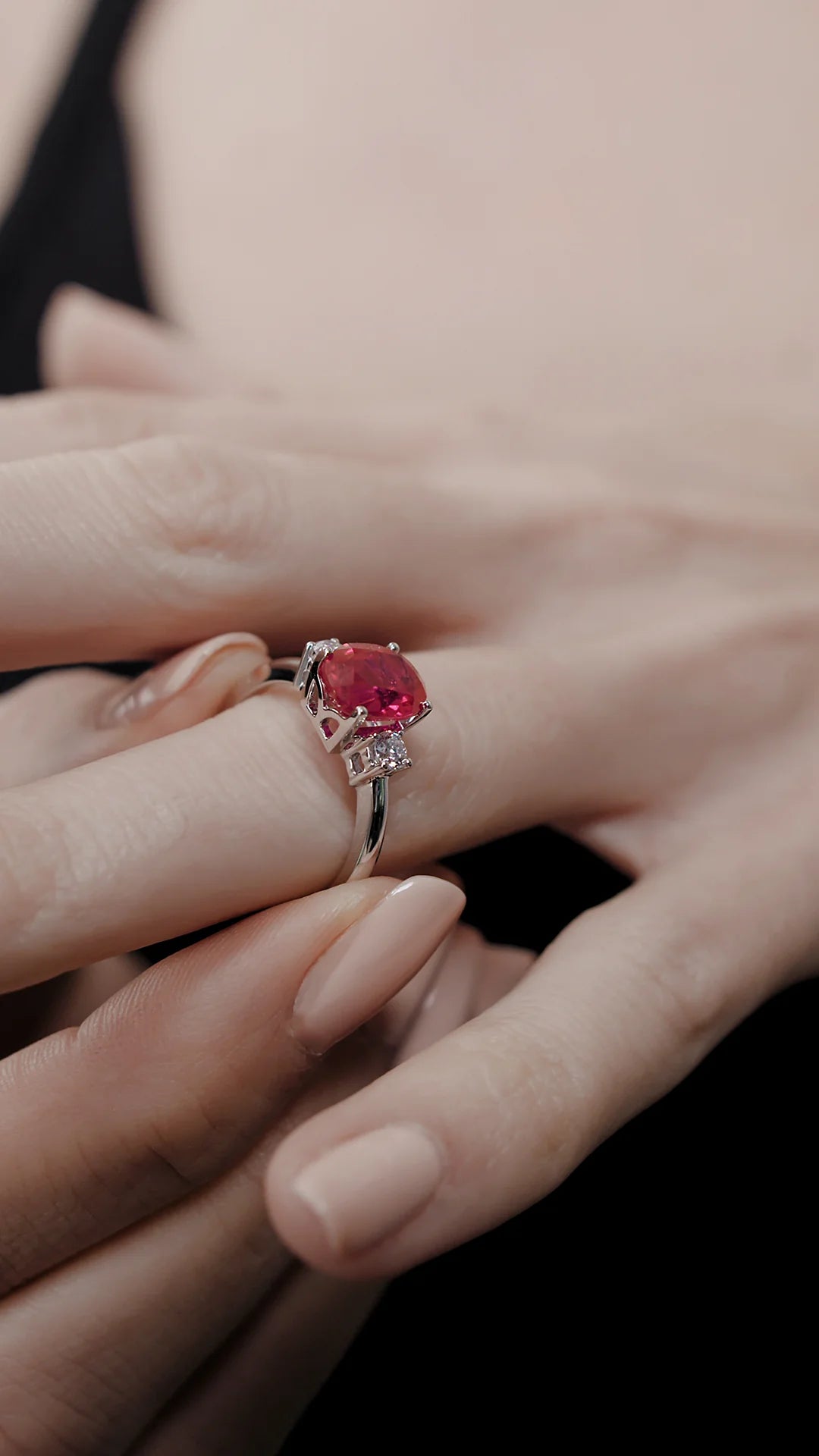 Beating Heart Ruby Promise Ring