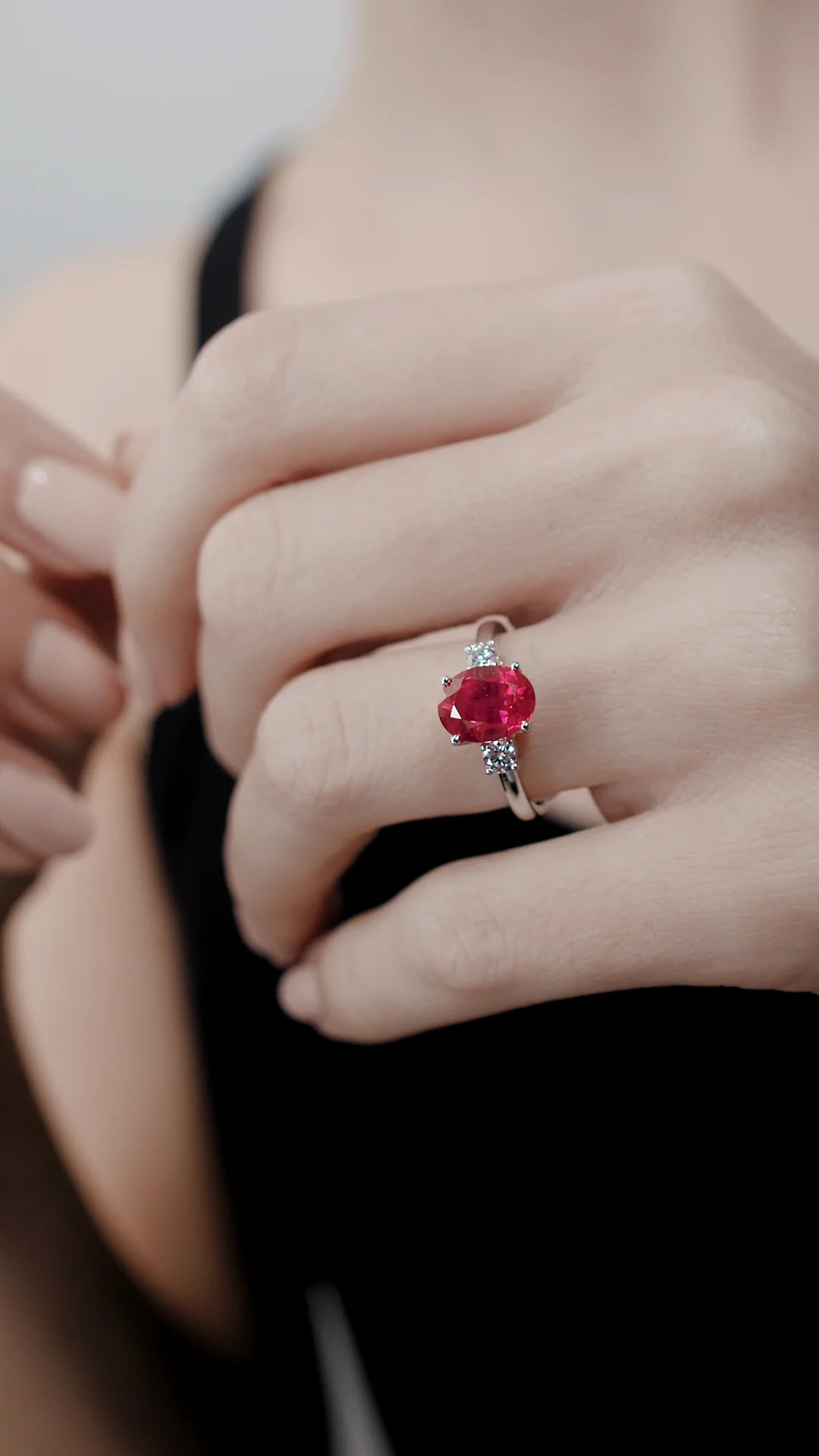 Beating Heart Ruby Promise Ring