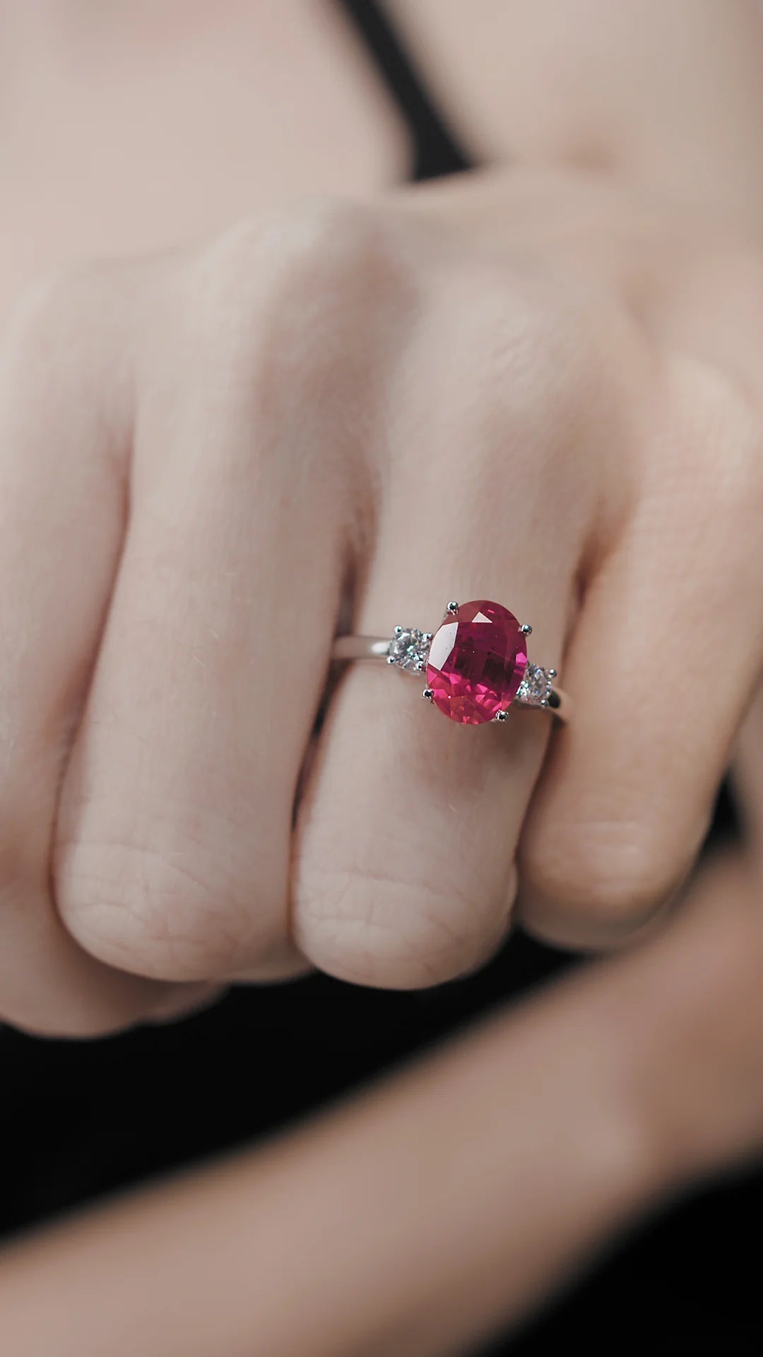 Beating Heart Ruby Promise Ring