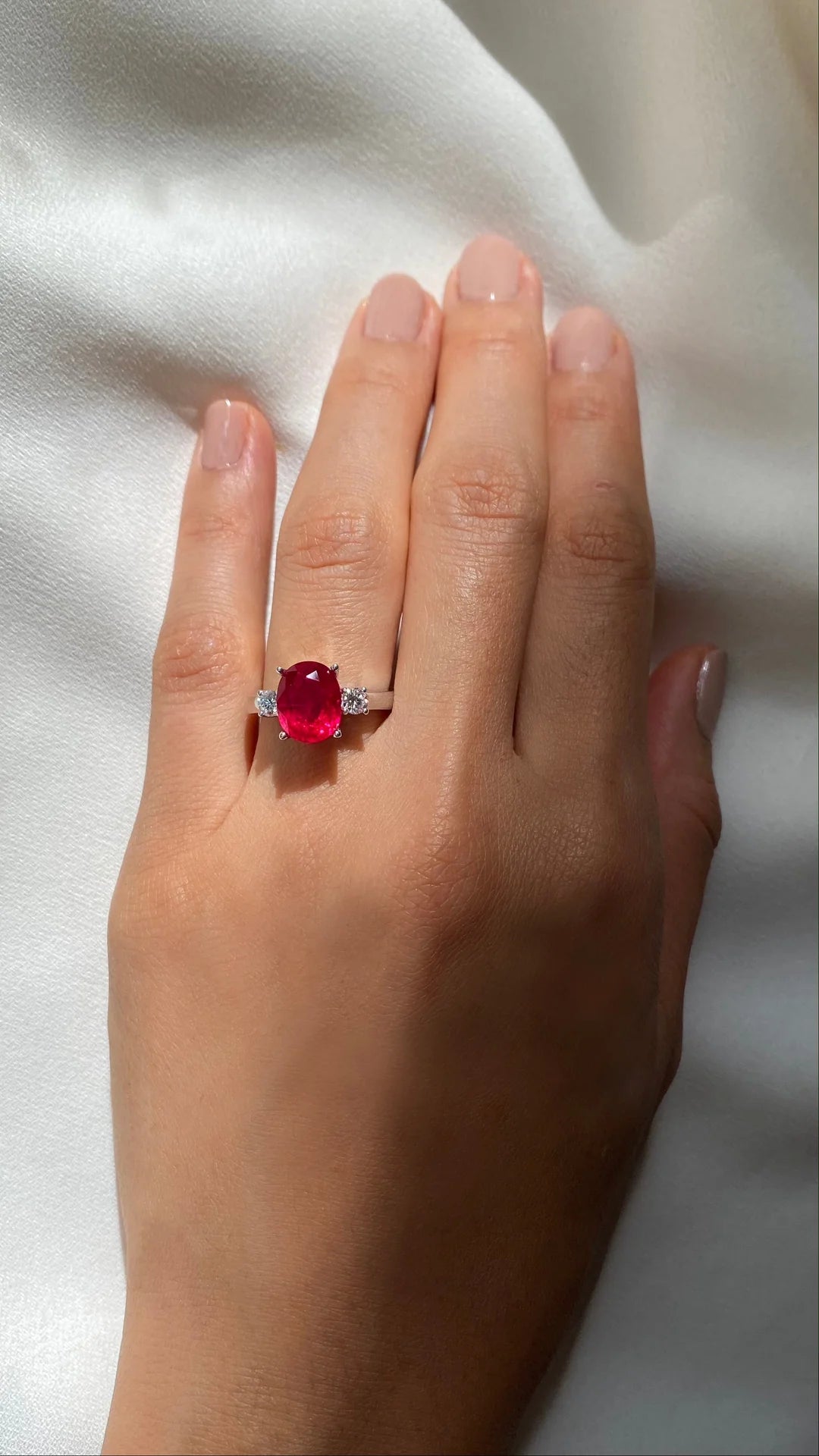 Beating Heart Ruby Promise Ring