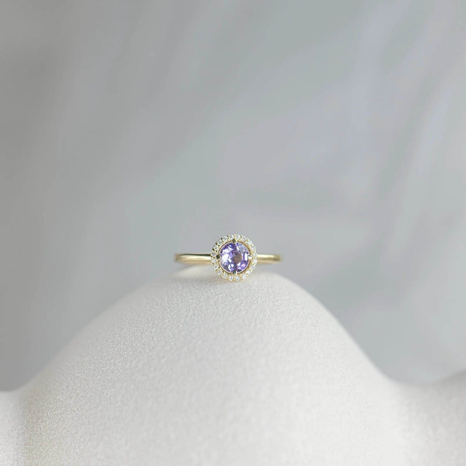 Candy Amethyst Promise Ring - ARTSY SILVER
