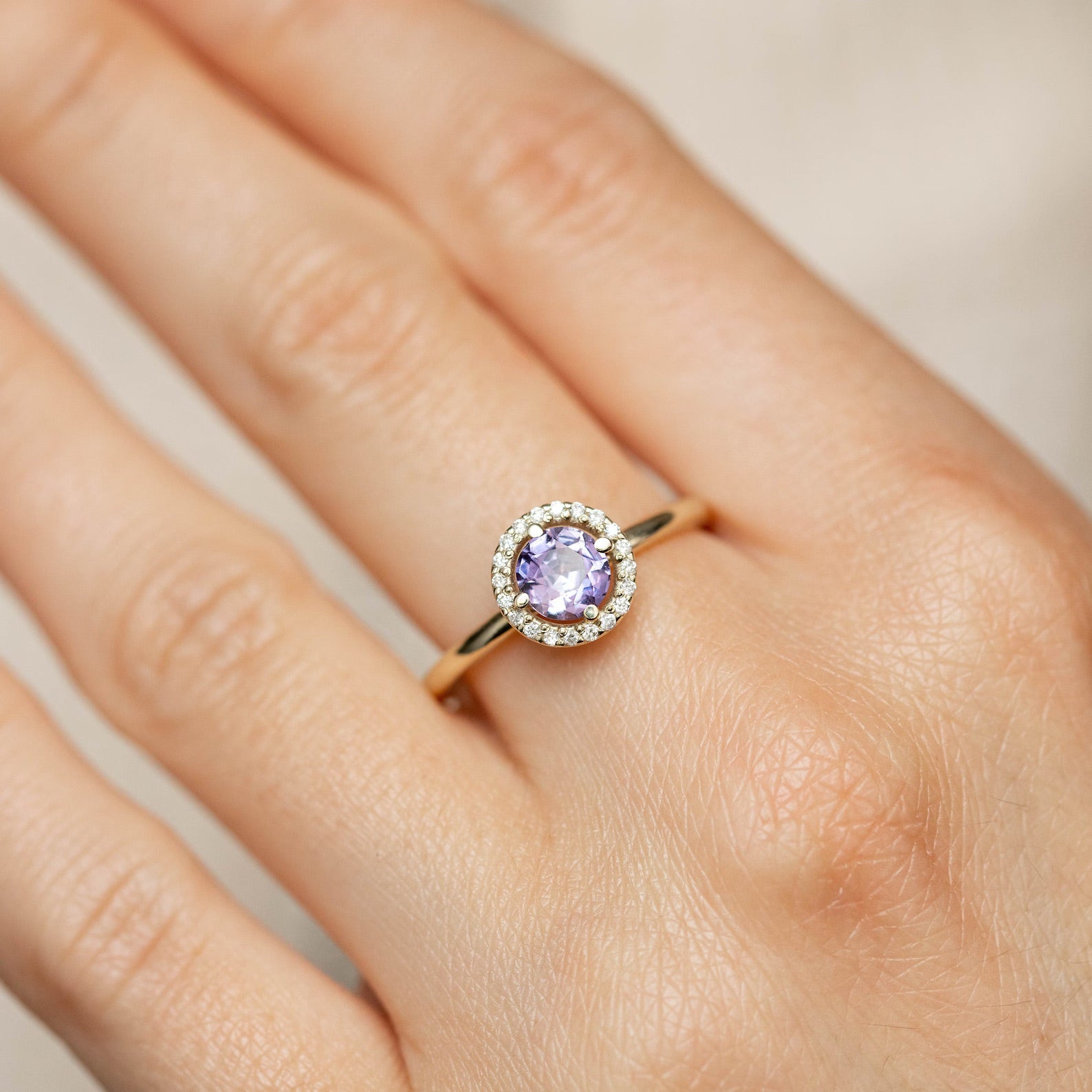 Candy Amethyst Promise Ring - ARTSY SILVER