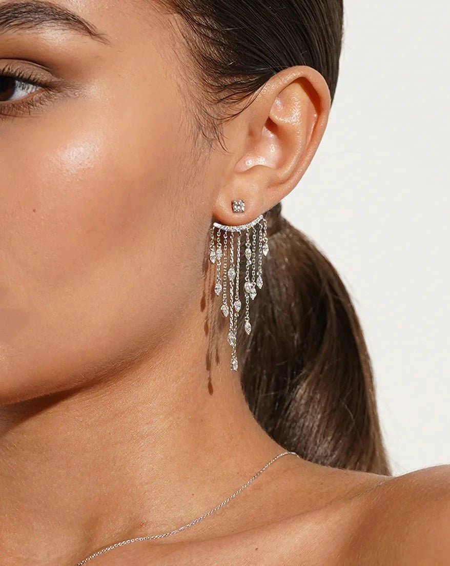 Chandelier Silver Ear Jacket - ARTSY SILVER