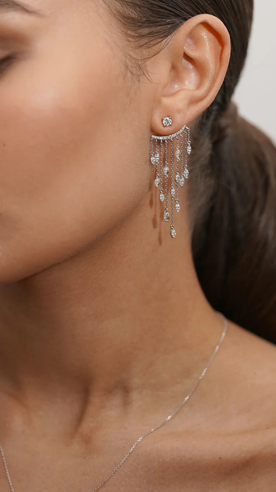 Chandelier Silver Ear Jacket - ARTSY SILVER