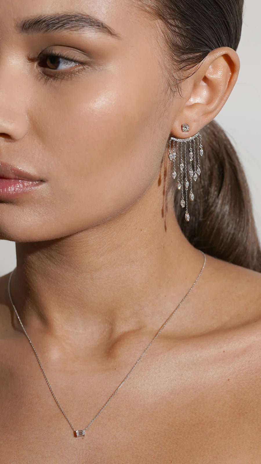 Chandelier Silver Ear Jacket - ARTSY SILVER