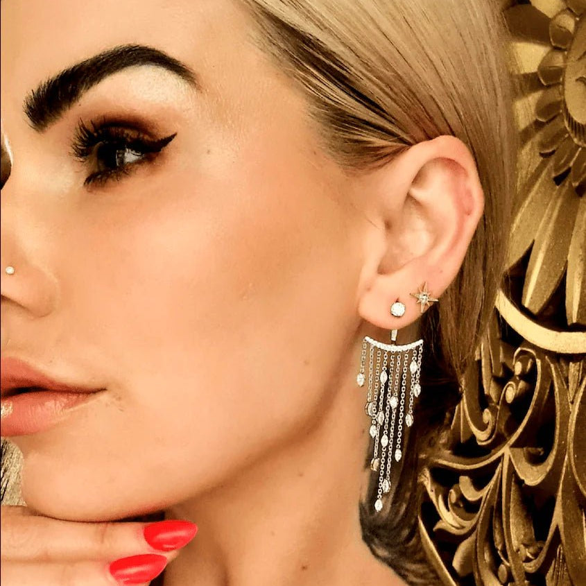 Chandelier Silver Ear Jacket - ARTSY SILVER