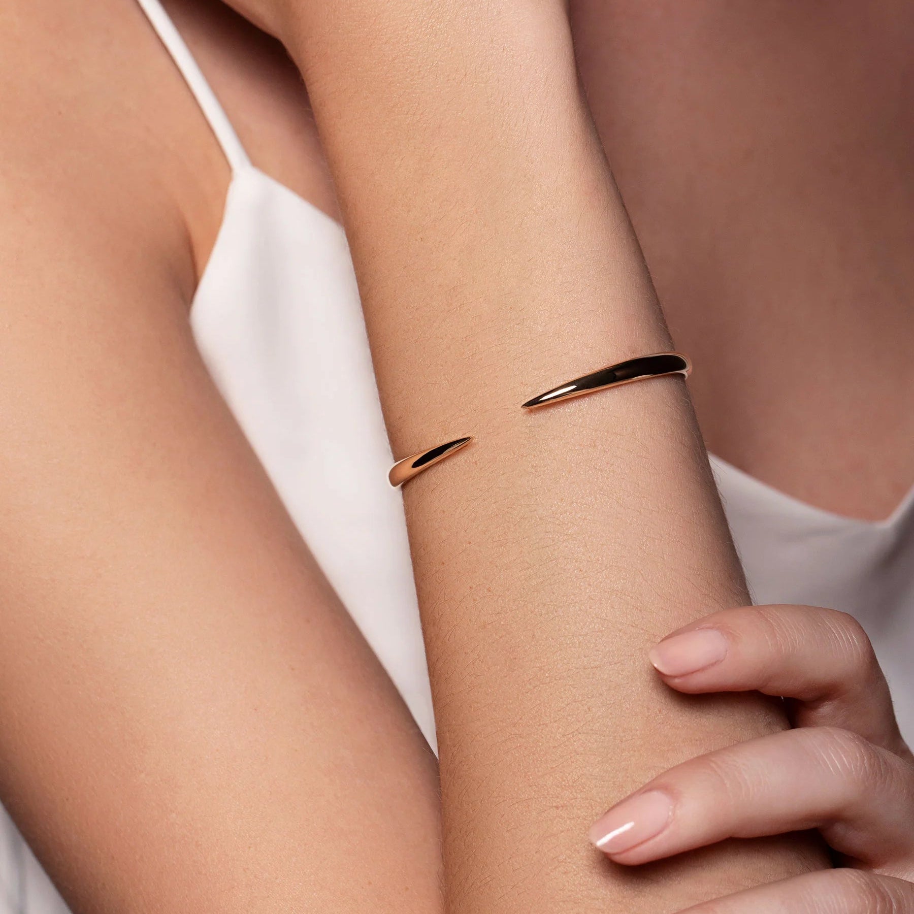Claw Cuff Gold Plated Bangle - ARTSY SILVER