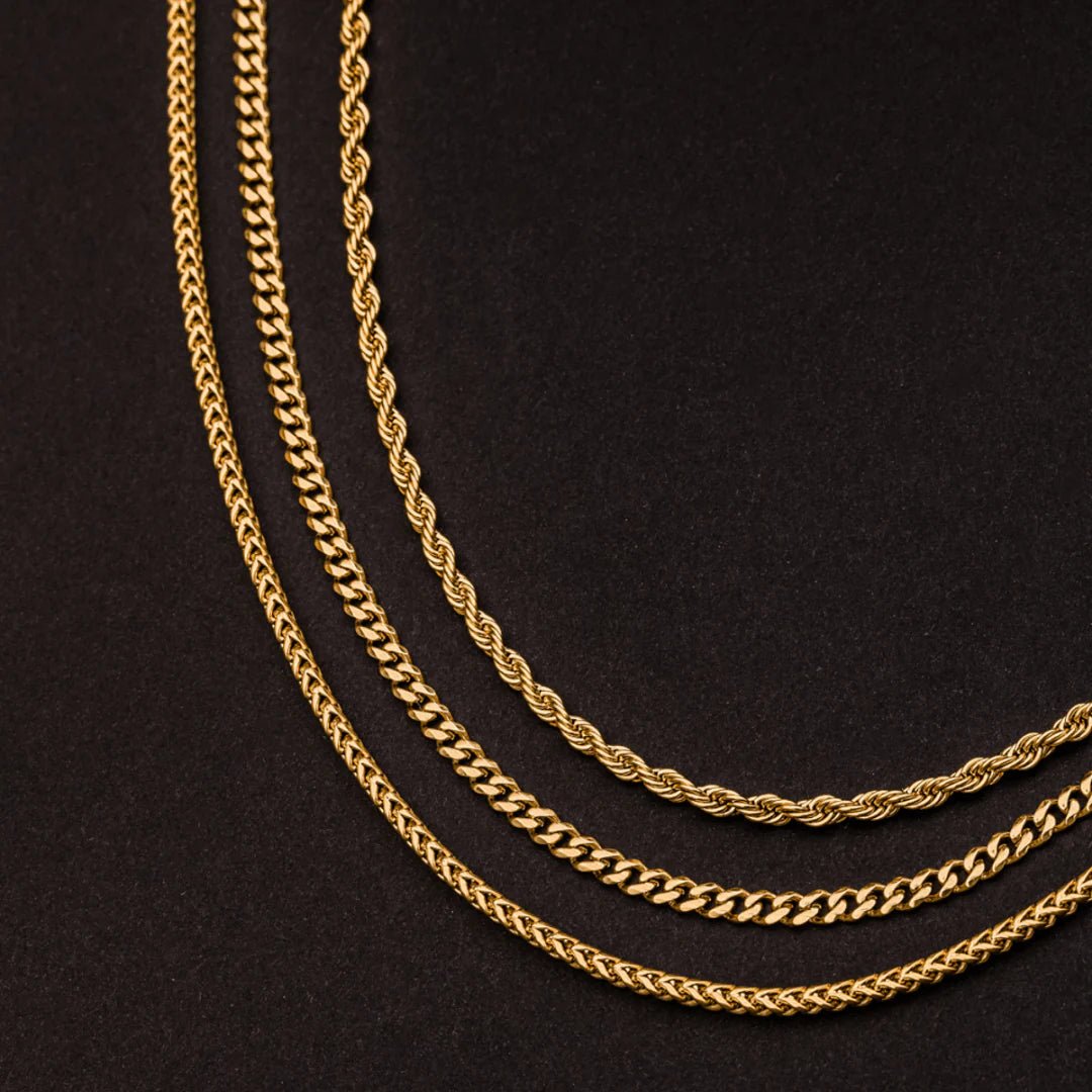 Cuban Link Chain 3mm Gold Plating - ARTSY SILVER