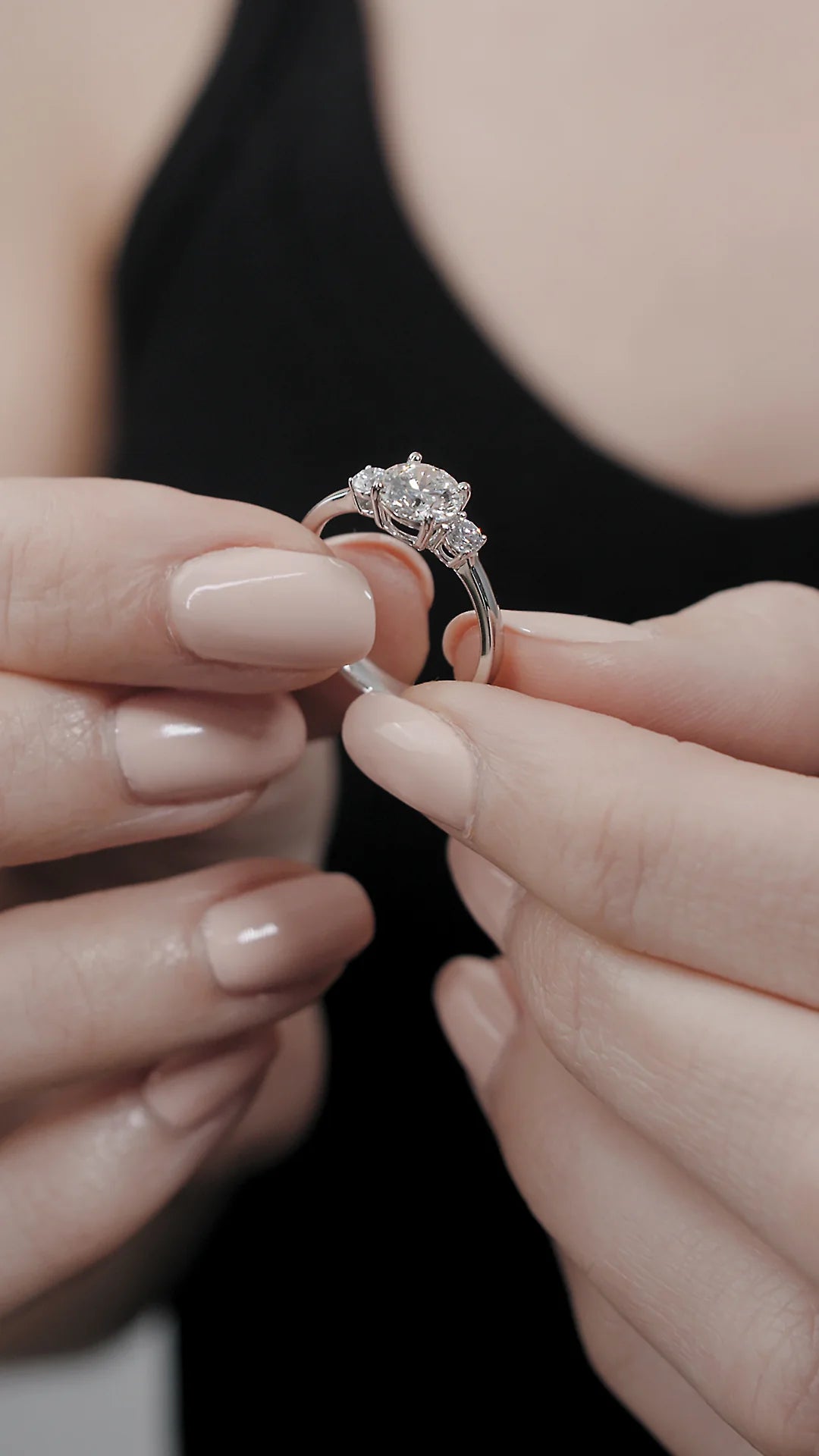 Dancing Ballerina Zircon Promise Ring - ARTSY SILVER